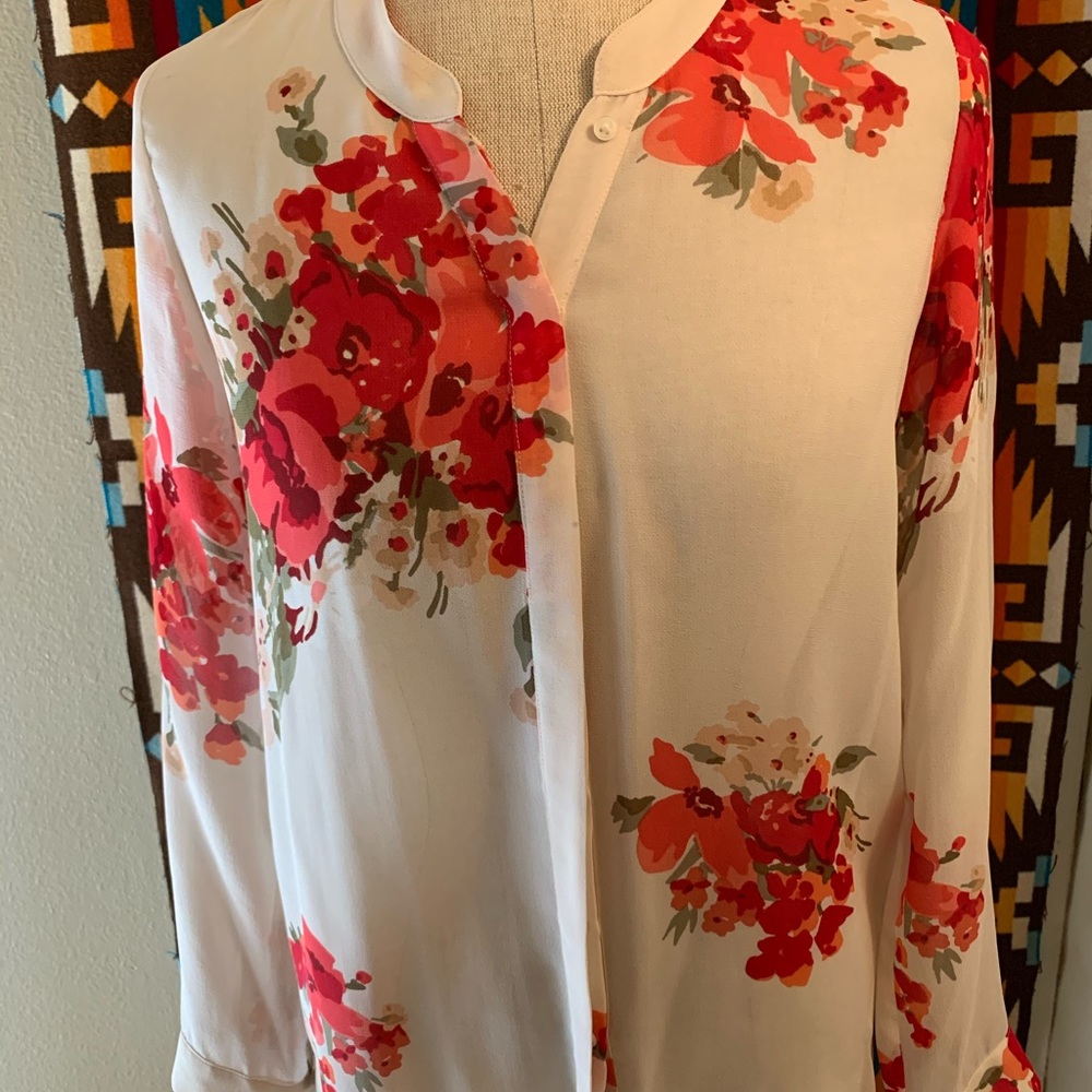 Joie Floral Silk Shirt Size XS